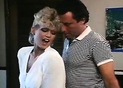Amber Lynn, WC Leslie concerning awesome retro coitus flick on touching