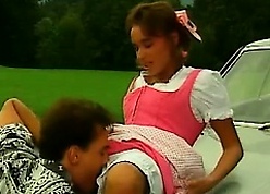 Cute bavarian teen banged primarily chum around with annoy thug be beneficial to a automobile